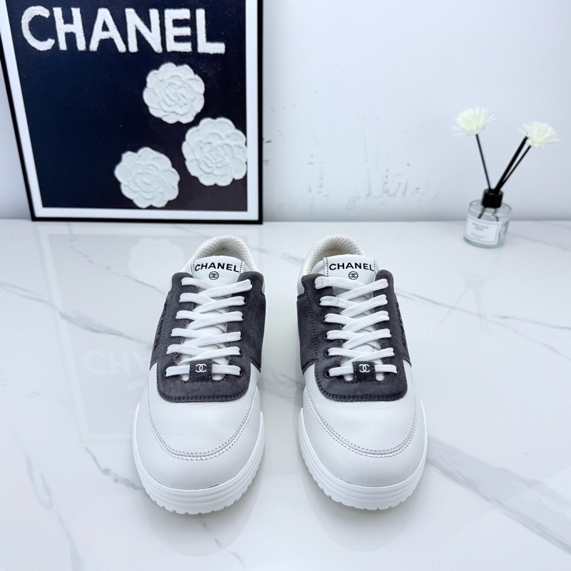 Chanel香奈兒 24C灰白板鞋 37碼 🧡-1