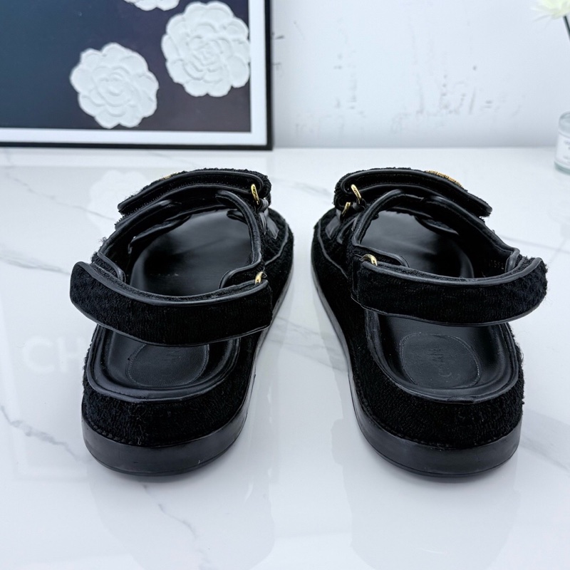 chanel香奈兒 黑金涼拖 37.5碼 已貼底🧡-2