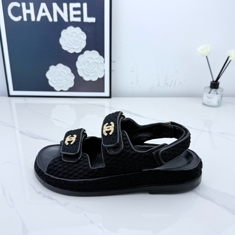 chanel香奈兒 黑金涼拖 37.5碼 已貼底🧡-5