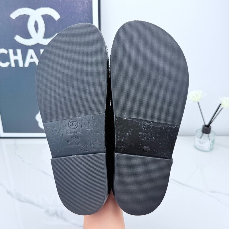 chanel香奈兒 黑金涼拖 37.5碼 已貼底🧡-7