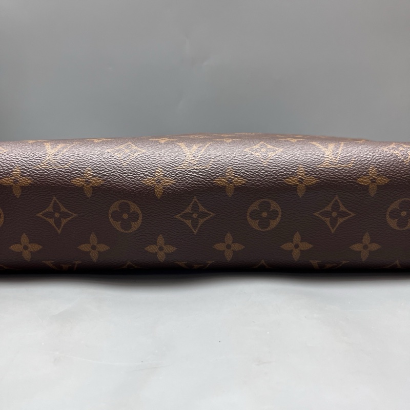 LV 路易威登老花拼皮公文手提包 無肩帶-2