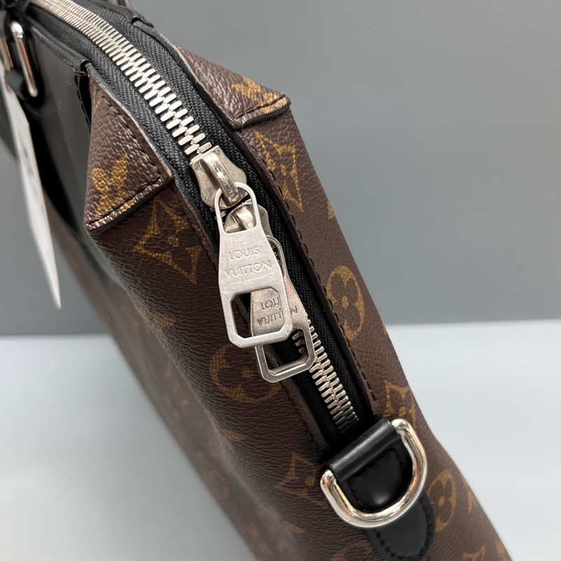 LV 路易威登老花拼皮公文手提包 無肩帶-6