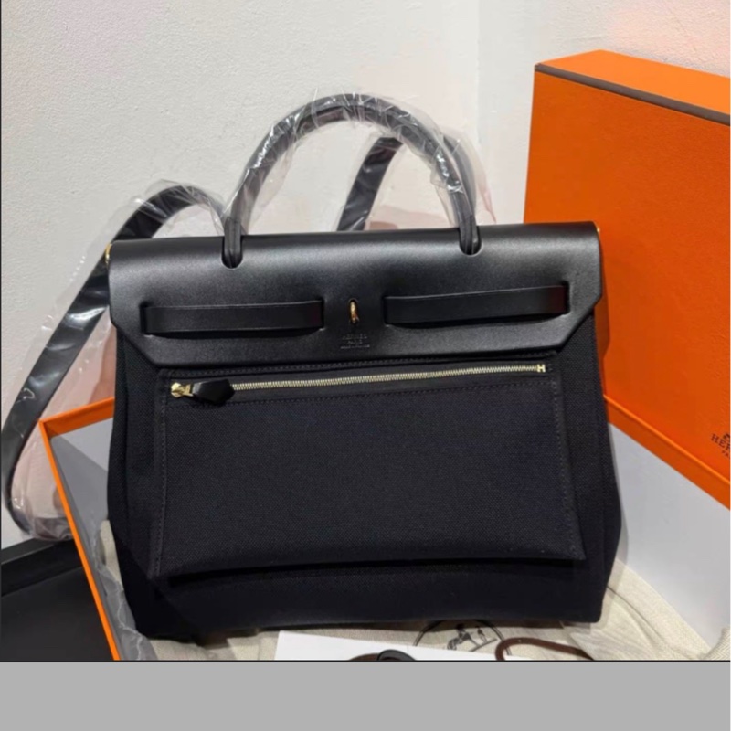 🌈Hermes🧡Herbag 31🧡黑色金扣🌈全新全套有單🌈Stamp W🌟原膜在🌟herbag31🌟herbag🌟愛馬仕🌟-3