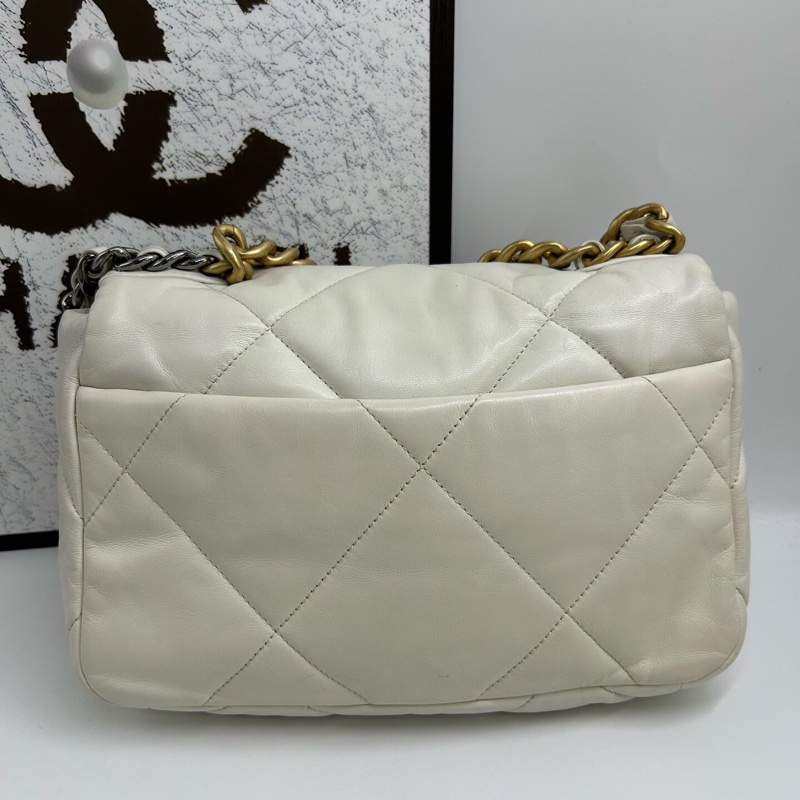 Chanel香奈兒白色 19bag 編碼款30開🧡-2