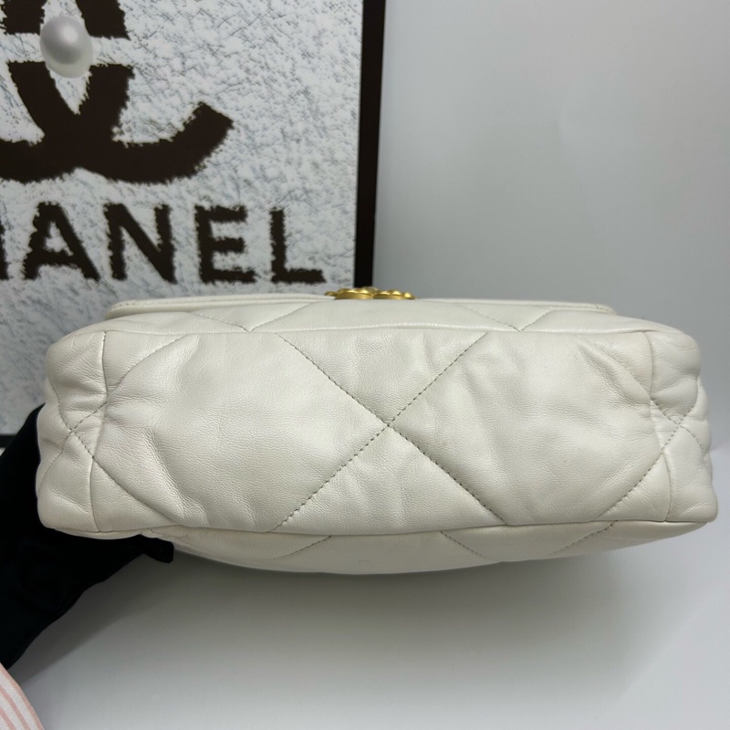 Chanel香奈兒白色 19bag 編碼款30開🧡-5