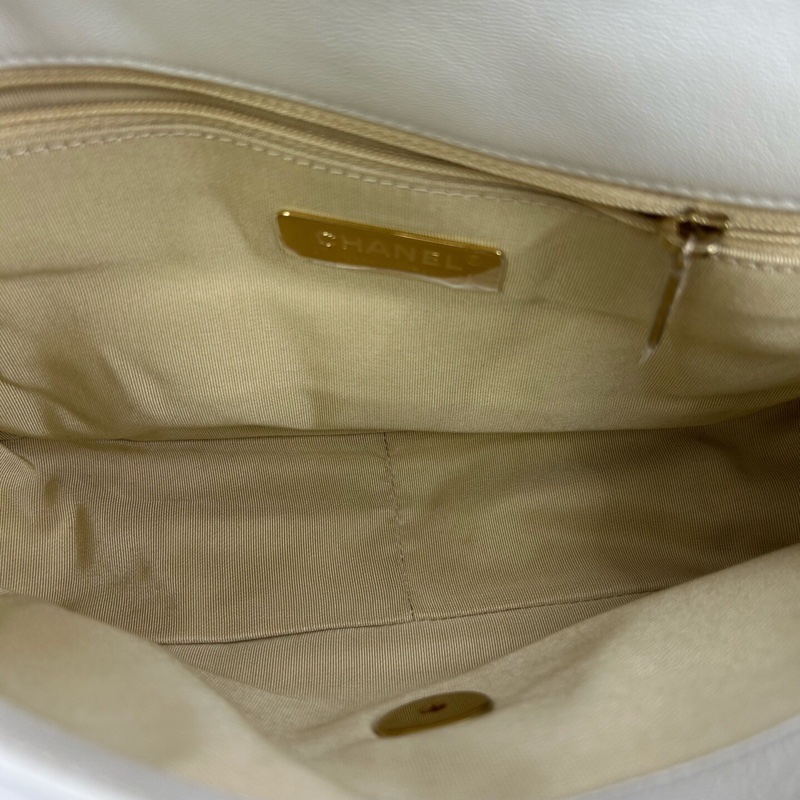 Chanel香奈兒白色 19bag 編碼款30開🧡-6