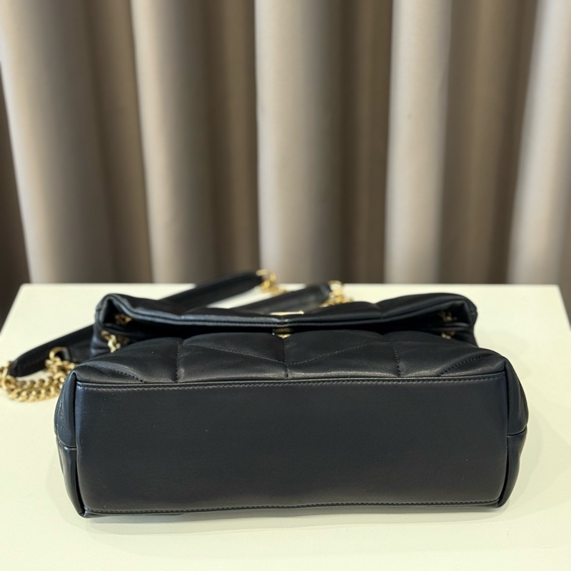 （甜價美包）Ysl聖羅蘭 Saint Laurent Puffer雲朵包黑金小號-4