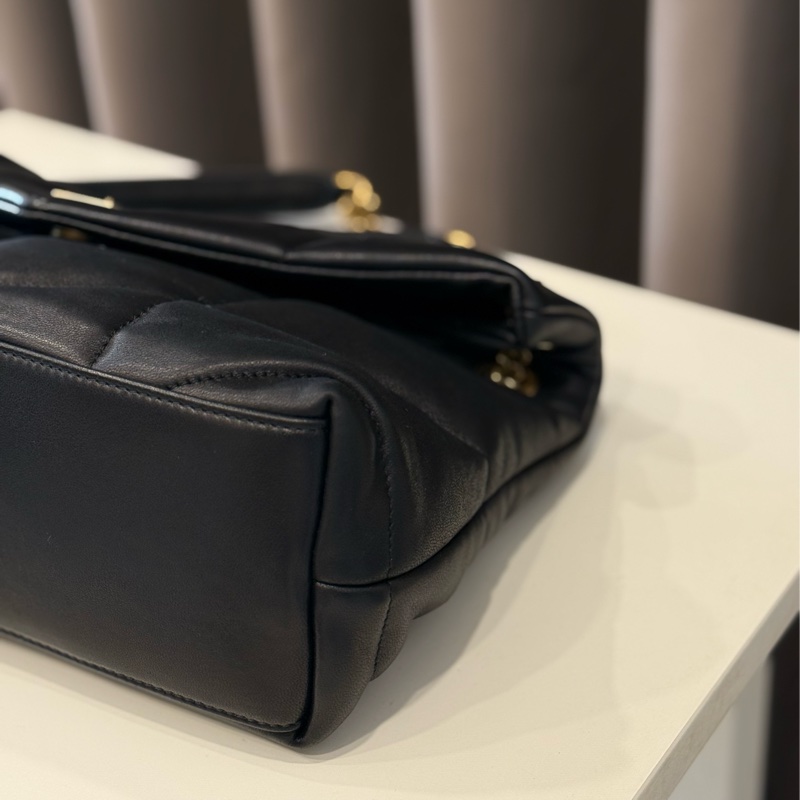 （甜價美包）Ysl聖羅蘭 Saint Laurent Puffer雲朵包黑金小號-6
