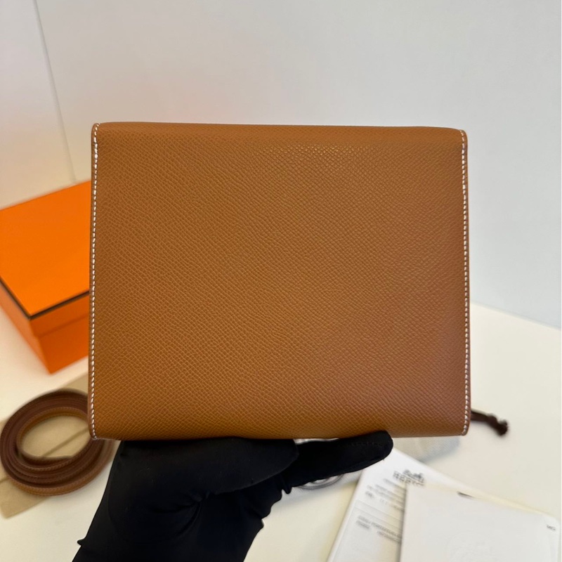 🌈Hermes🧡Clic 16🧡金棕金扣🌟全新有單有盒🌈🌟Epsom皮🌟Stamp B🌟原貼膜在🌟閑置🌟clic16🌟Clic🌟hermeswallet🌟愛馬仕🌟-9