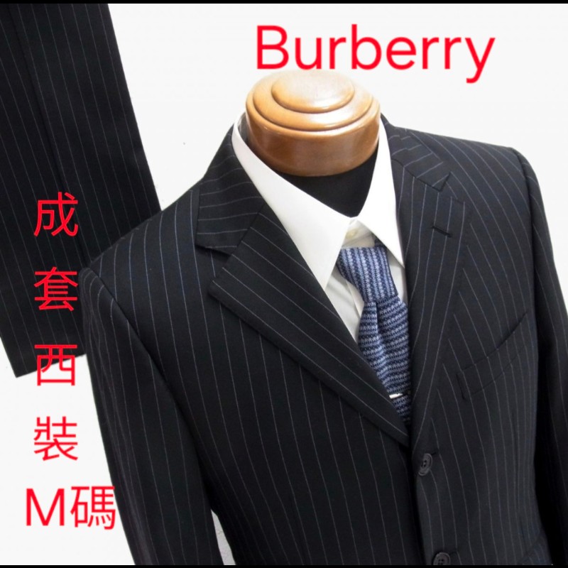 極美品／日本二手／Burberry 男神西裝／Super 100's 超纖細羊毛-0