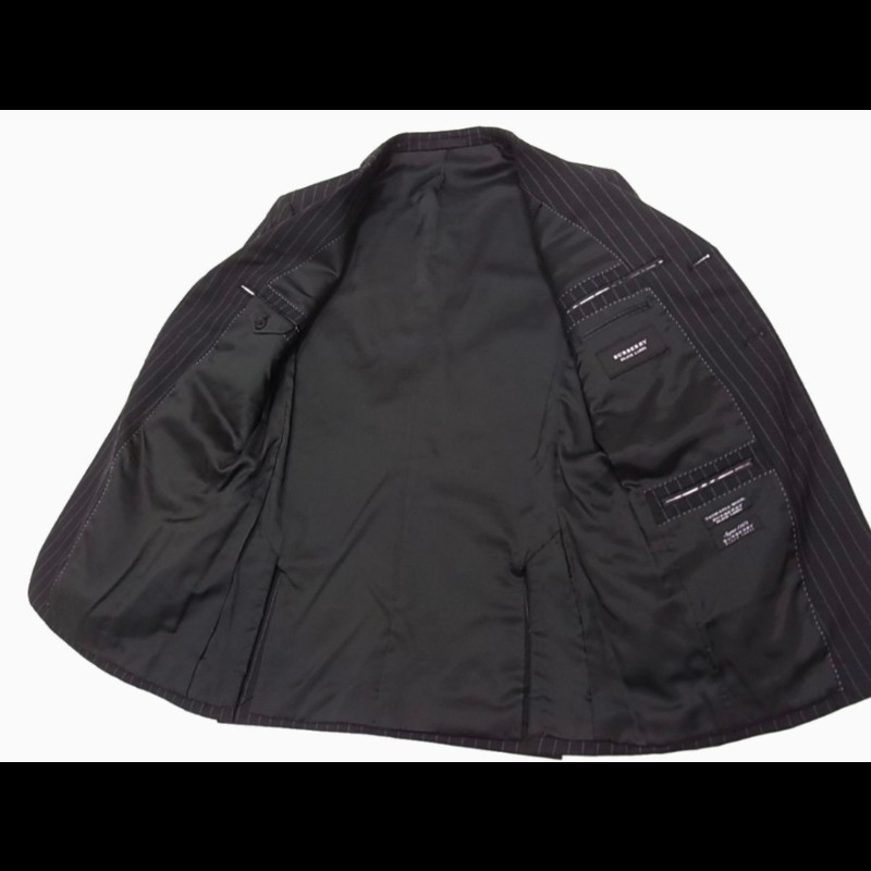 極美品／日本二手／Burberry 男神西裝／Super 100's 超纖細羊毛-4