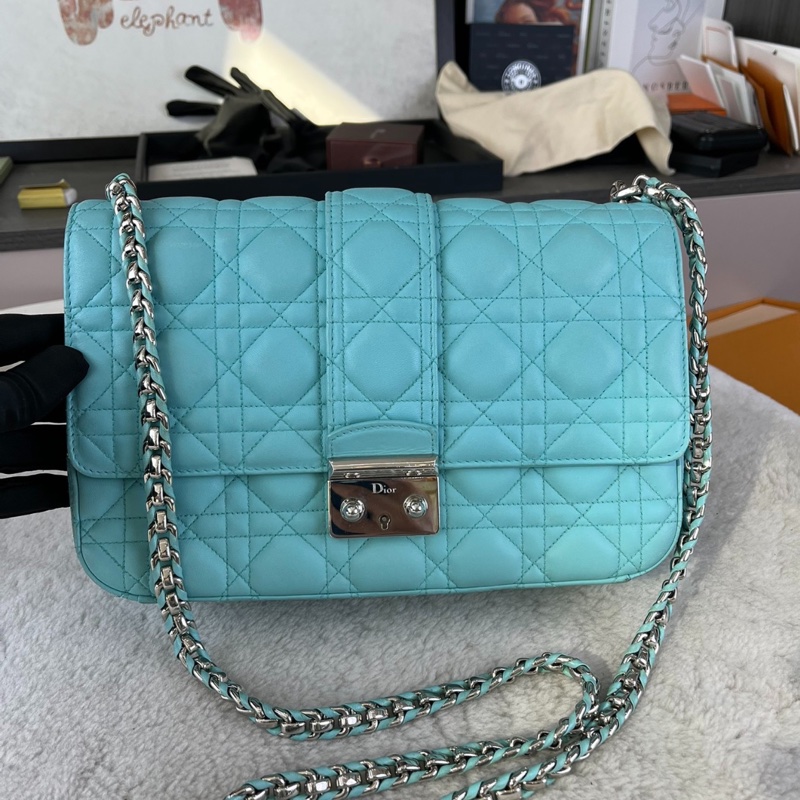 【清爽冰藍💠夏日之選✨價錢超優惠‼️】Dior miss dior 藤格鏈條包 蒂芙尼藍 Tiffany blue-3