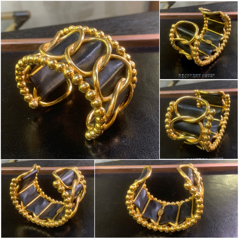香奈兒極罕中古皇冠手鐲 Chanel Vintage Bracelet In 24k Gold-Plate-2
