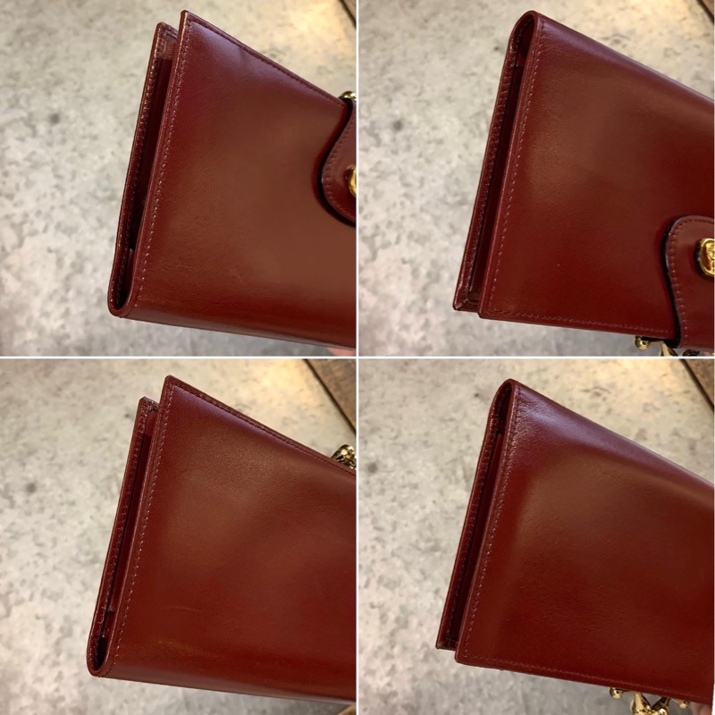 Celine Vintage Bordeaux Horse Carriage Bifold Kiss-lock Long Wallet  馬車波爾多啪扣對摺長銀包-2