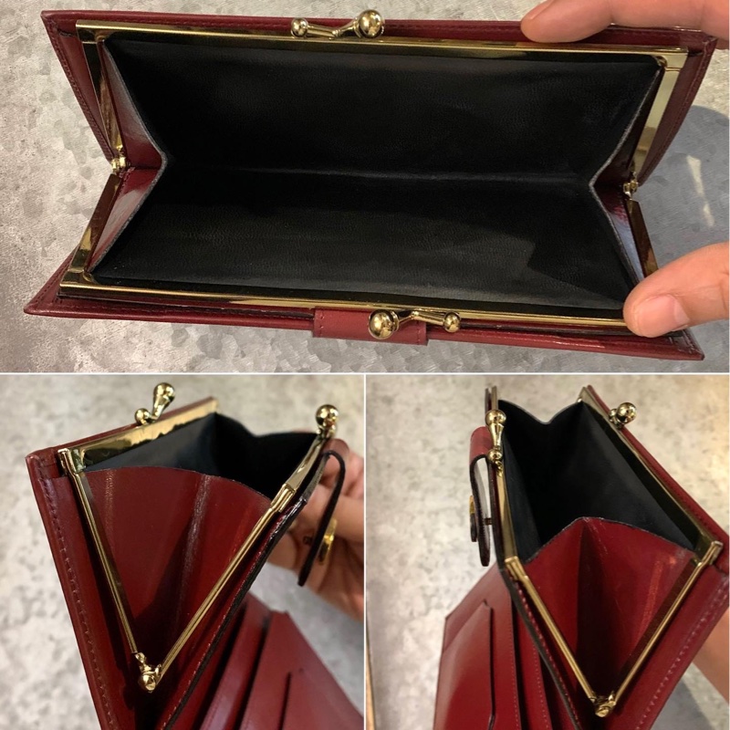 Celine Vintage Bordeaux Horse Carriage Bifold Kiss-lock Long Wallet  馬車波爾多啪扣對摺長銀包-4