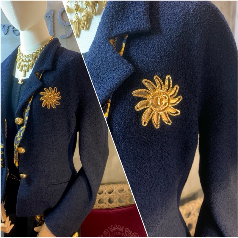 Chanel Vintage 1994 Coco Mark Sun Brooch 香奈兒火焰太陽CC心口針-5