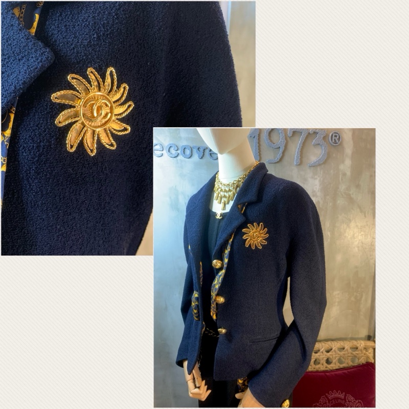 Chanel Vintage 1994 Coco Mark Sun Brooch 香奈兒火焰太陽CC心口針-6