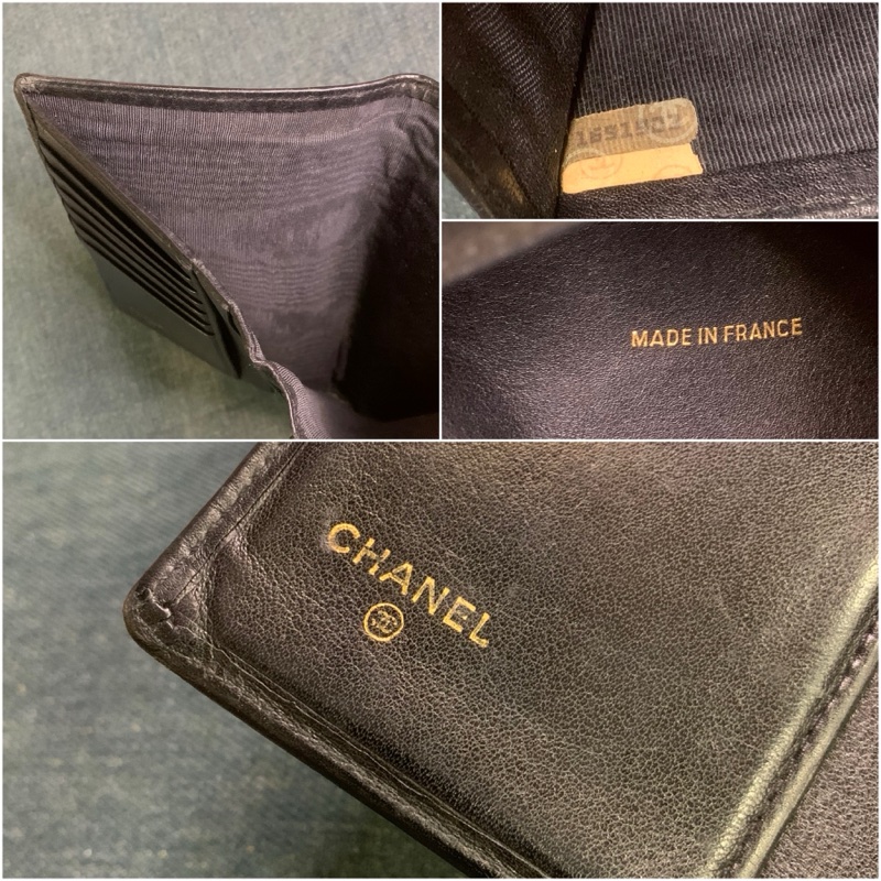 Chanel Vintage Classic Diamond Quilting Long Wallet In Black 經典黑色小牛皮菱格紋長銀包-4