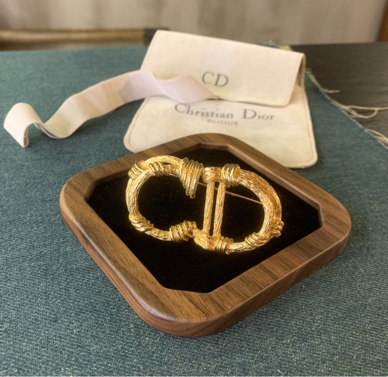 Dior Vintage Gold Brooch-0