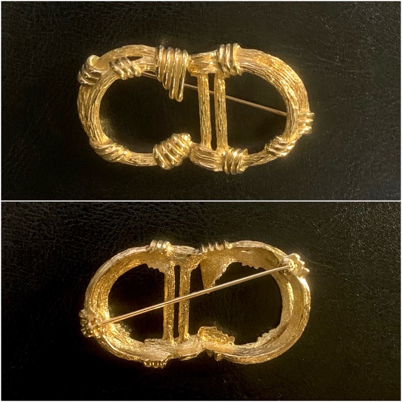 Dior Vintage Gold Brooch-1