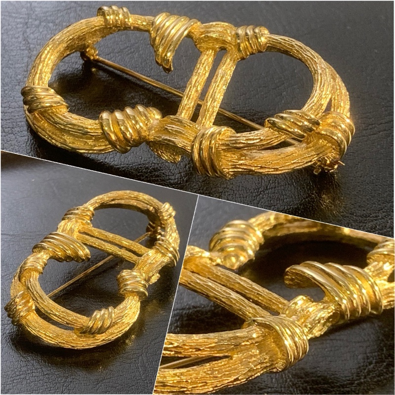 Dior Vintage Gold Brooch-2