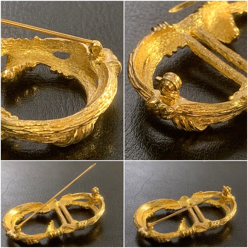 Dior Vintage Gold Brooch-3
