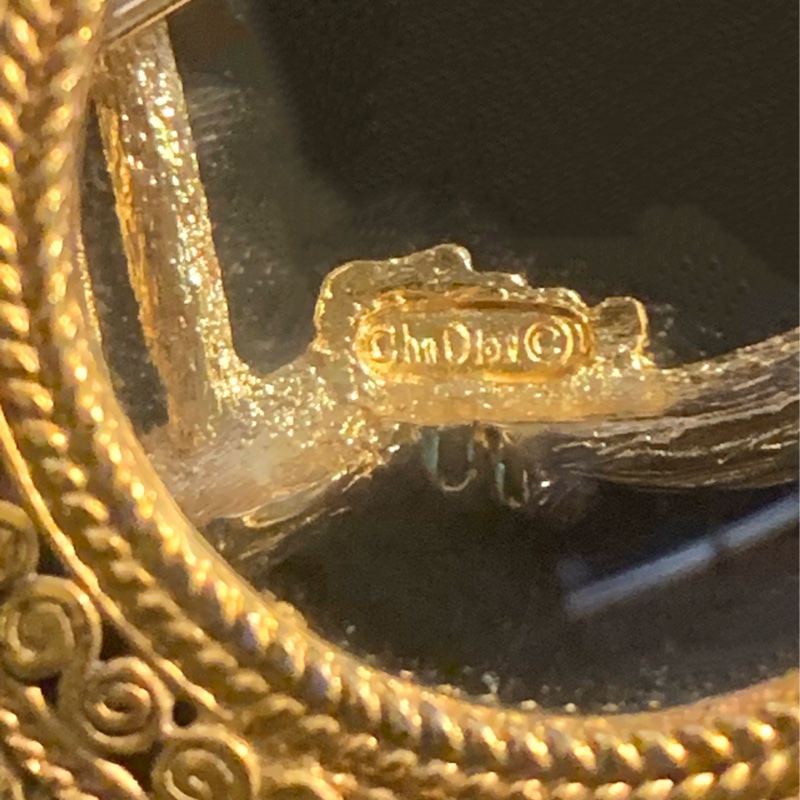 Dior Vintage Gold Brooch-4