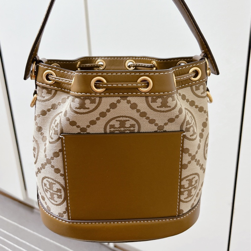 Tory Burch 老花咖色水桶包-2
