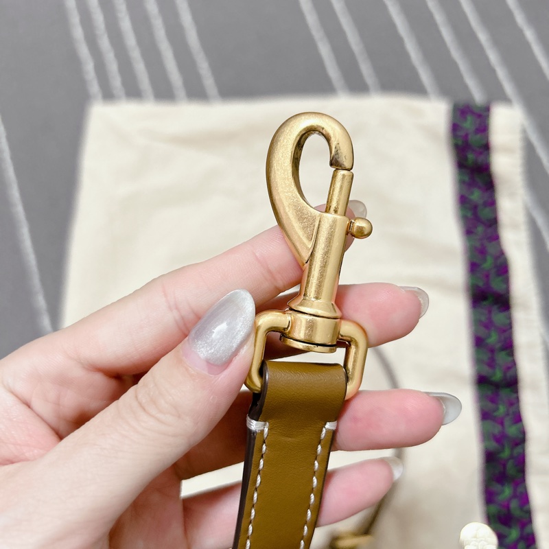 Tory Burch 老花咖色水桶包-24