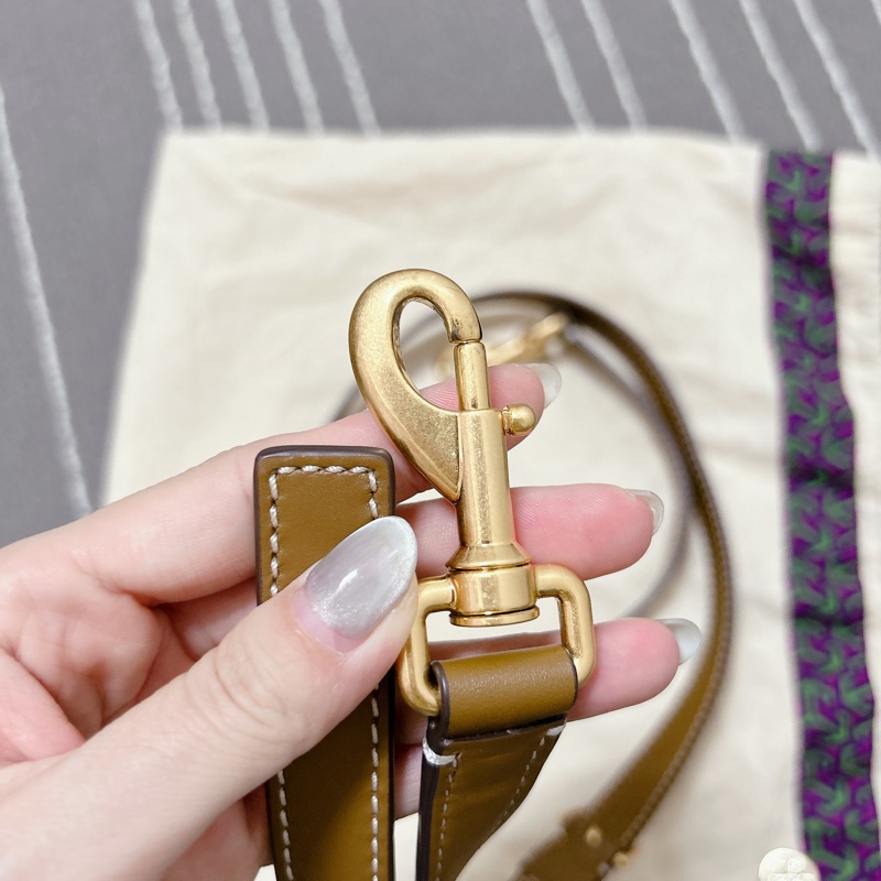 Tory Burch 老花咖色水桶包-27