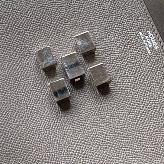 Hermes爱马仕mosaique馬賽克 小號錫器灰 銀扣e皮  D刻 size：17*16*6-7