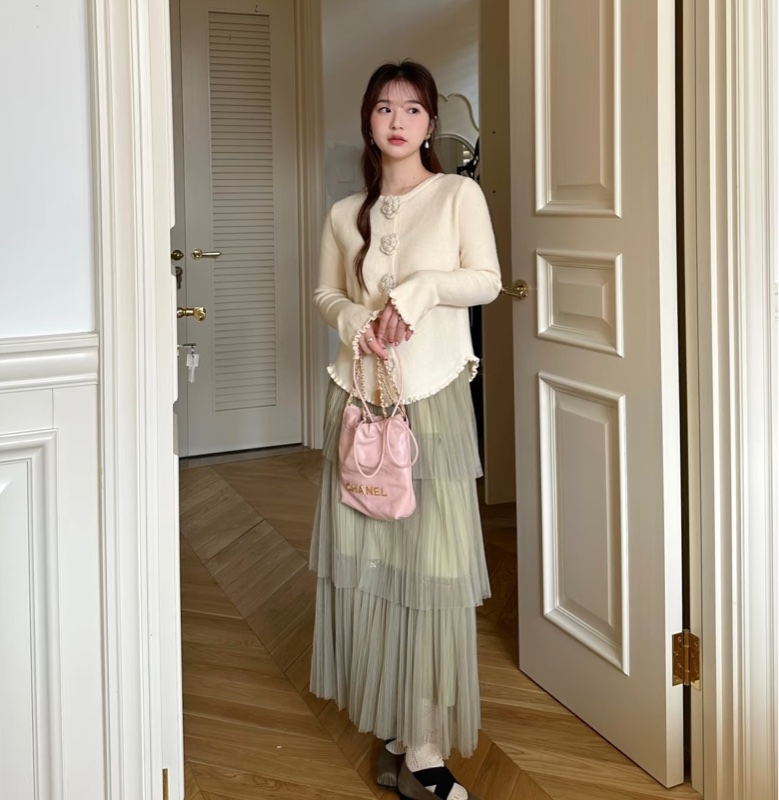 CHANEL香奈兒粉金22bagmini垃圾袋單肩斜挎包-31