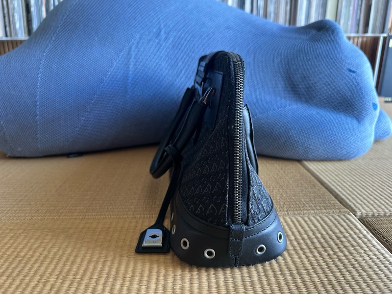 標題: 【中古熱銷爆款】Dior Flight 黑色 Oblique 緹花金屬孔眼保齡球包 / 復古 Y2K-2