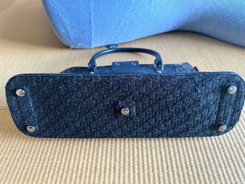 標題: 【中古熱銷爆款】Dior Flight 黑色 Oblique 緹花金屬孔眼保齡球包 / 復古 Y2K-7