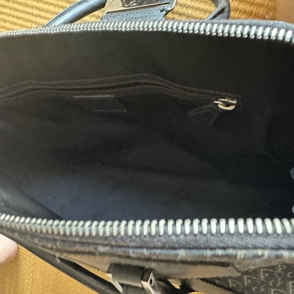 標題: 【中古熱銷爆款】Dior Flight 黑色 Oblique 緹花金屬孔眼保齡球包 / 復古 Y2K-10