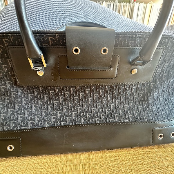 標題: 【中古熱銷爆款】Dior Flight 黑色 Oblique 緹花金屬孔眼保齡球包 / 復古 Y2K-6