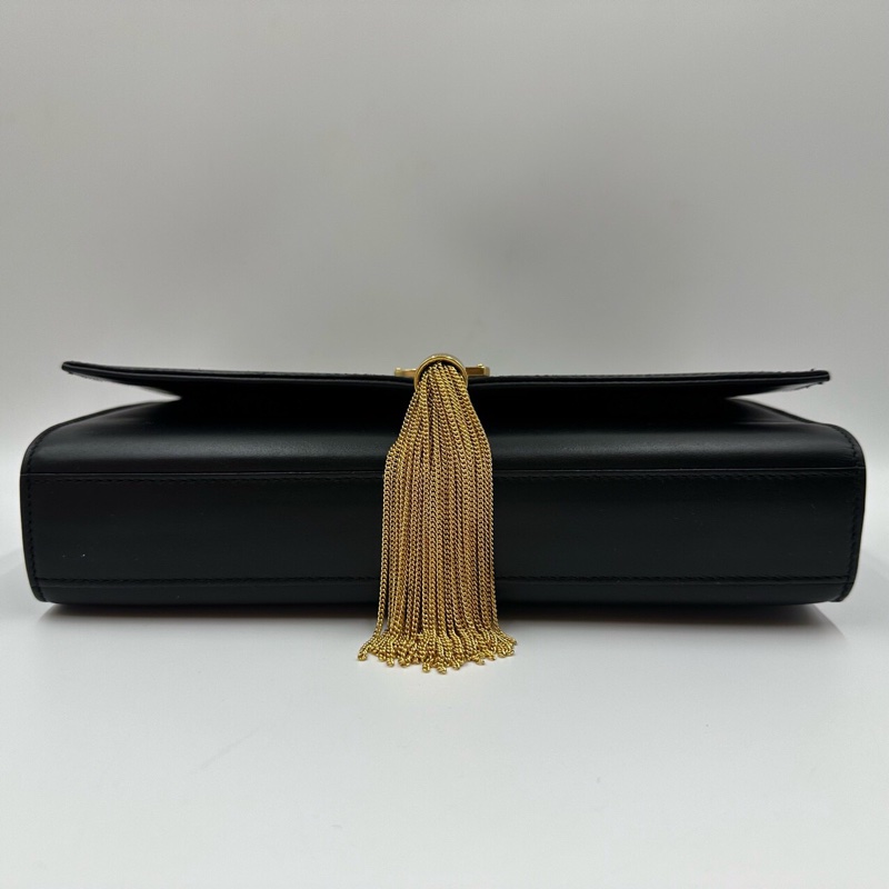 Saint laurent 聖羅蘭 黑金流蘇包中號牛皮 底長26cm-4