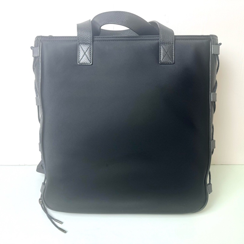 Dior 迪奧 男士尼龍織物托特馬鞍包斜挎包黑色 底長30cm-4
