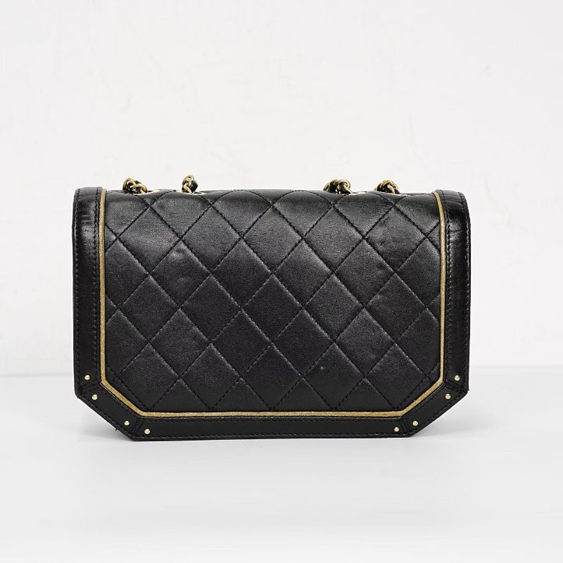 Chanel Leboy鏈條包 黑金復古琺瑯肩背包 21*13*6cm 99新配件塵袋-7