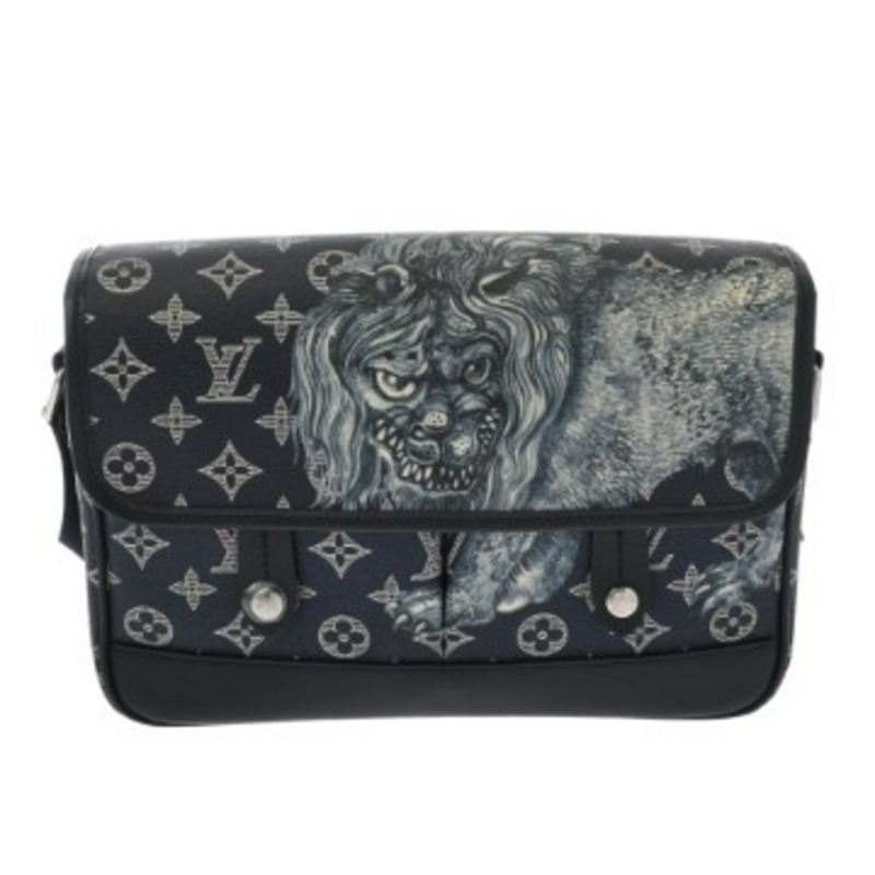 路易威登 (LOUIS VUITTON) Monogram Chapman Messenger PM 海軍藍 M54248 男士 Savannah 帆布單肩包 A 級二手 Ginzo-0