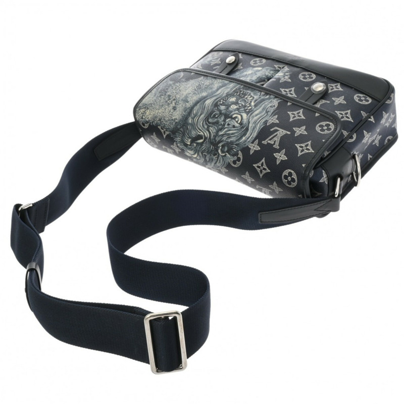 路易威登 (LOUIS VUITTON) Monogram Chapman Messenger PM 海軍藍 M54248 男士 Savannah 帆布單肩包 A 級二手 Ginzo-3