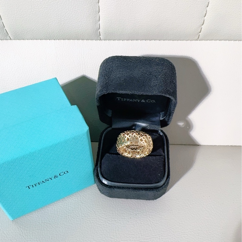 Tiffany蒂芙尼 Paloma's Marrakesh系列 超級限量版18K金鳥巢戒指,尺寸50碼-1