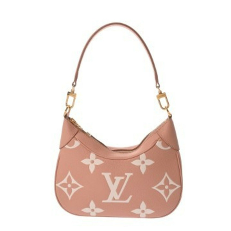 路易威登 (LOUIS VUITTON) Monogram Empreinte Bagatelle Rose Trianon Cream M46301 女士真皮單肩包 A 級二手 Ginzo-0