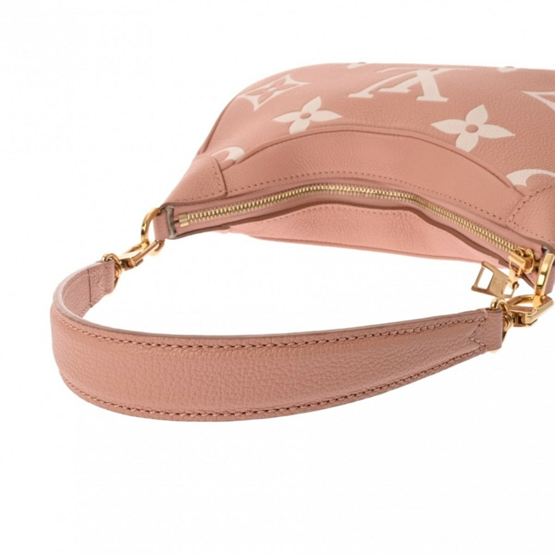 路易威登 (LOUIS VUITTON) Monogram Empreinte Bagatelle Rose Trianon Cream M46301 女士真皮單肩包 A 級二手 Ginzo-3