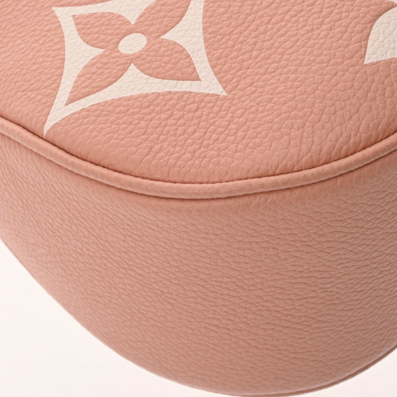 路易威登 (LOUIS VUITTON) Monogram Empreinte Bagatelle Rose Trianon Cream M46301 女士真皮單肩包 A 級二手 Ginzo-7
