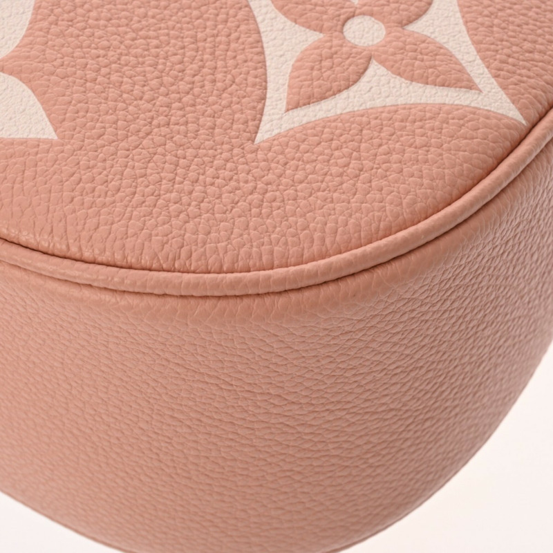 路易威登 (LOUIS VUITTON) Monogram Empreinte Bagatelle Rose Trianon Cream M46301 女士真皮單肩包 A 級二手 Ginzo-8