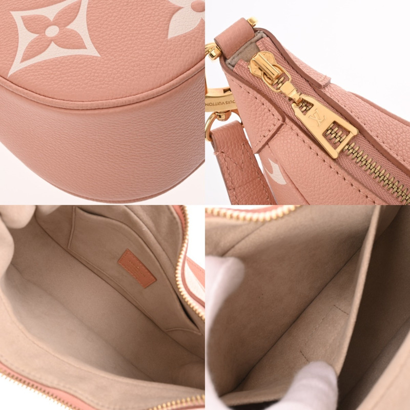 路易威登 (LOUIS VUITTON) Monogram Empreinte Bagatelle Rose Trianon Cream M46301 女士真皮單肩包 A 級二手 Ginzo-9
