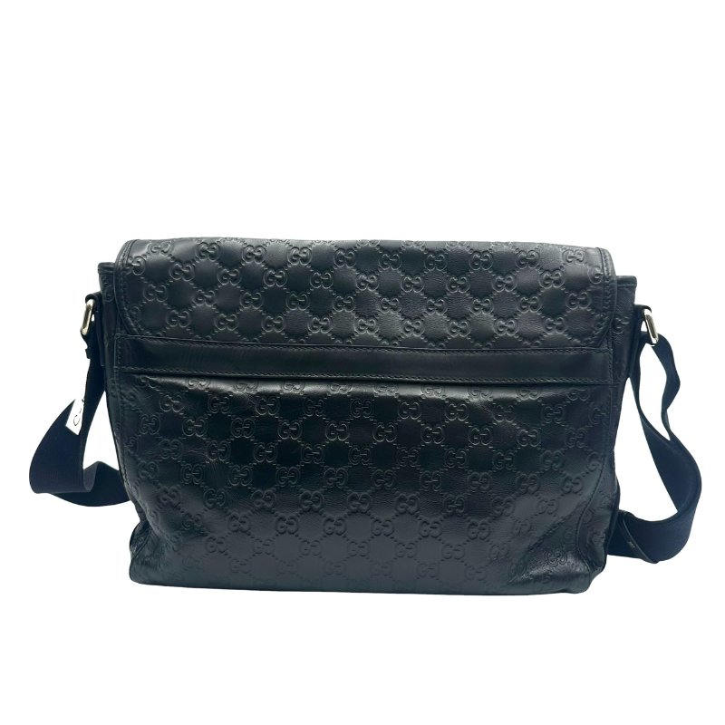 【美收精品】Gucci 黑色皮革肩背包 C-507【隔月月中將轉賣至日本 上架期限30天】-1