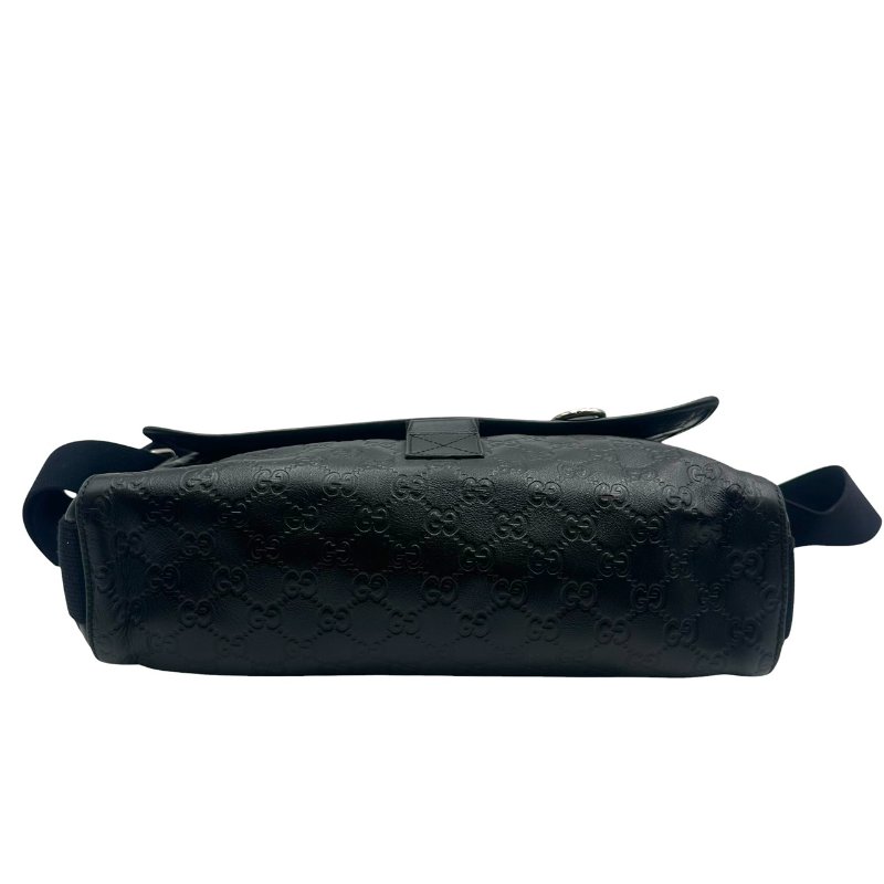 【美收精品】Gucci 黑色皮革肩背包 C-507【隔月月中將轉賣至日本 上架期限30天】-4