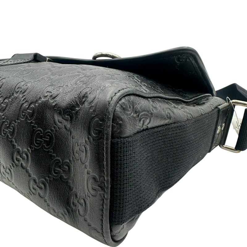 【美收精品】Gucci 黑色皮革肩背包 C-507【隔月月中將轉賣至日本 上架期限30天】-6